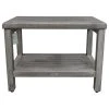 DecoTeak CoastalVogue Eleganto 24" Wide ShowerBench GR115, Gray