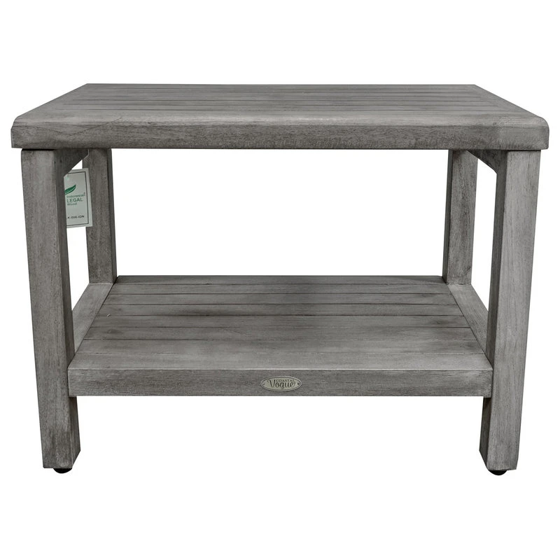 DecoTeak CoastalVogue Eleganto 24" Wide ShowerBench GR115, Gray 3 DecoTeak CoastalVogue Eleganto 24" Wide ShowerBench GR115, Gray