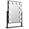 Impressions Vanity Company Hollywood Tri-Tone XL Makeup Mirror, Black