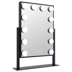Impressions Vanity Company Hollywood Tri-Tone XL Makeup Mirror, Black