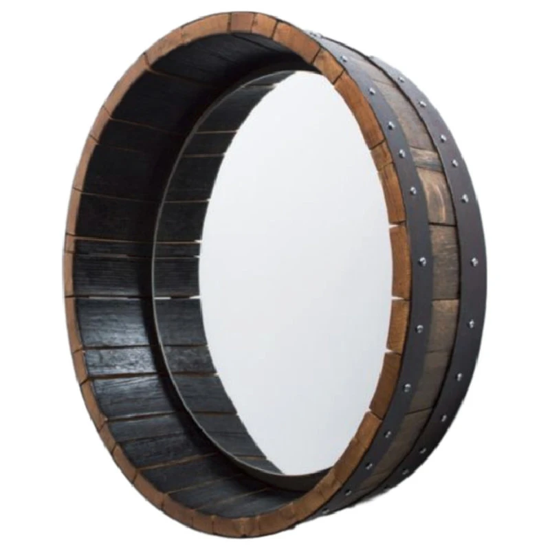Alpine Wine Design Inverted Bourbon Barrel Mirror 3 Alpine Wine Design Inverted Bourbon Barrel Mirror