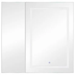 Krugg Reflections 36"x36" LED Medicine Cabinet, Dimmer/Defog, Makeup Mirror, And USB, Right Light -Laural Home Shop 673135db0c520bb5 8589 w800 h800 b1 p0