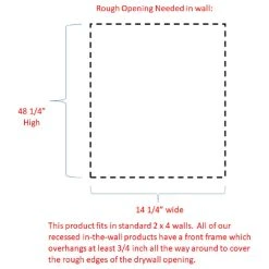 Timber Tree Cabinets Fruitville Shaker Frameless Recessed Wood Medicine Cabinet, 14x48, White Enamel -Laural Home Shop 6741754602a74ba3 7588 w800 h800 b1 p0