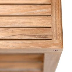 Nordic Style Natural Teak Spa Bench With Shelf, 35" -Laural Home Shop 6741d7da0f246a65 3745 w800 h800 b0 p0