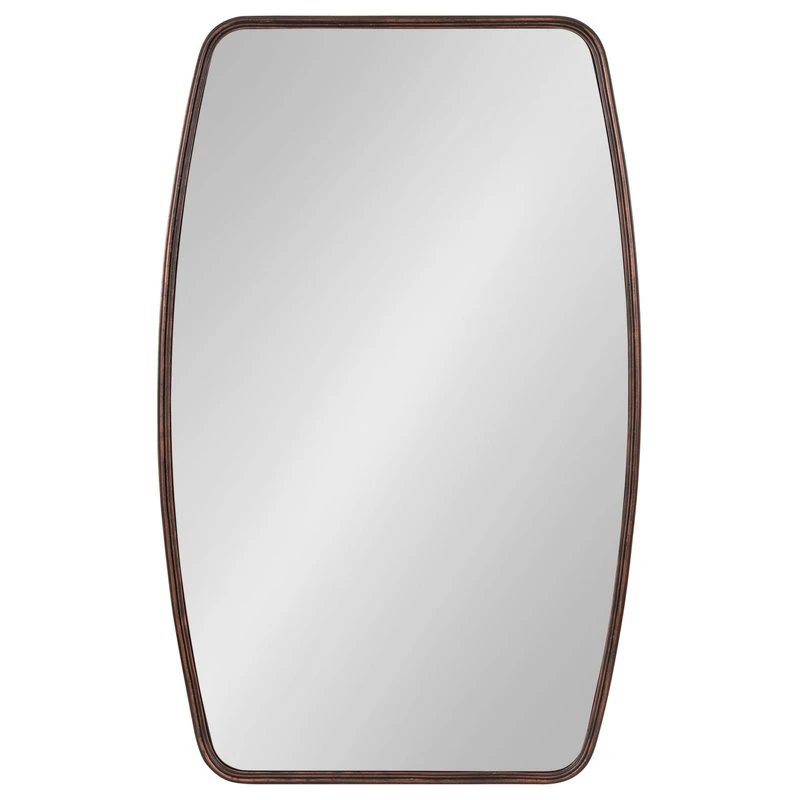 Uniek Caskill Barrel Framed Wall Mirror, Bronze, 20x32 4 Uniek Caskill Barrel Framed Wall Mirror, Bronze, 20x32 - Image 2