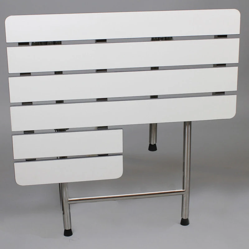 CSI Bathware Shower Seat With Swing Down Legs, White Phenolic Slatted, 28"x21, Right Hand 5 CSI Bathware Shower Seat With Swing Down Legs, White Phenolic Slatted, 28"x21, Right Hand - Image 3