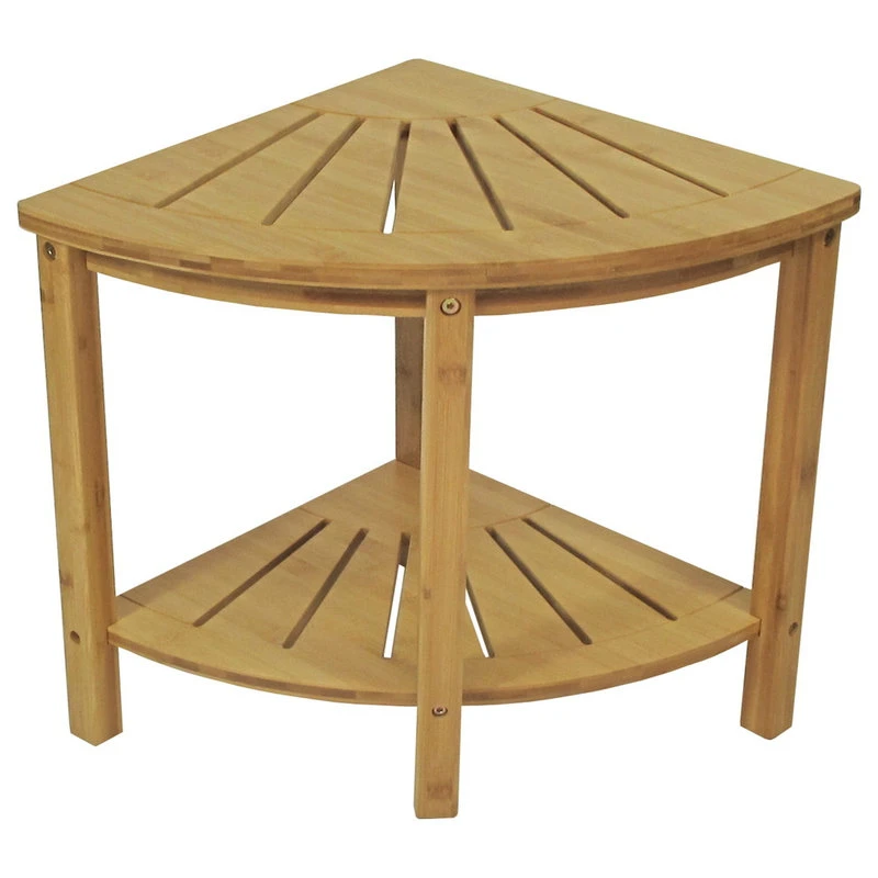 Redmon Bamboo Spa Style Corner Shower Seat With Shelf 4 Redmon Bamboo Spa Style Corner Shower Seat With Shelf - Image 2