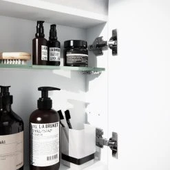 Glass Warehouse Ruma 16 In. W X 32 In. H X 4.75 In. D Medicine Cabinet In White Finish -Laural Home Shop 685195110320a316 0984 w800 h800 b0 p0