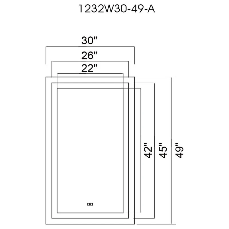 CWI Lighting Rectangle Matte White LED 30 In. Mirror From Our Abril Collection 6 CWI Lighting Rectangle Matte White LED 30 In. Mirror From Our Abril Collection - Image 4
