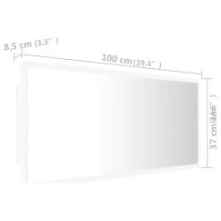 Vida XL International B.V. VidaXL LED Bathroom Mirror White Acrylic Home Washroom Storage Unit Furniture -Laural Home Shop 6951428a01ea7234 5602 w800 h800 b1 p0