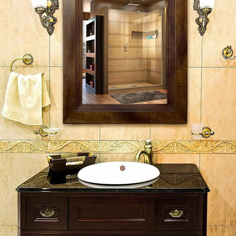 DecorShore ™ Handcrafted Solid Framed Wooden Mirror Carved And Real Wood Mirror, Arch Shape 5 DecorShore ™ Handcrafted Solid Framed Wooden Mirror Carved And Real Wood Mirror, Arch Shape - Image 3