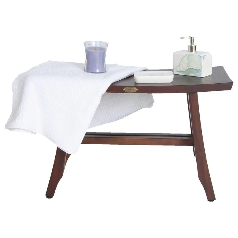 DecoTeak Satori 24" Eastern Style Teak Shower Bench 4 DecoTeak Satori 24" Eastern Style Teak Shower Bench - Image 2