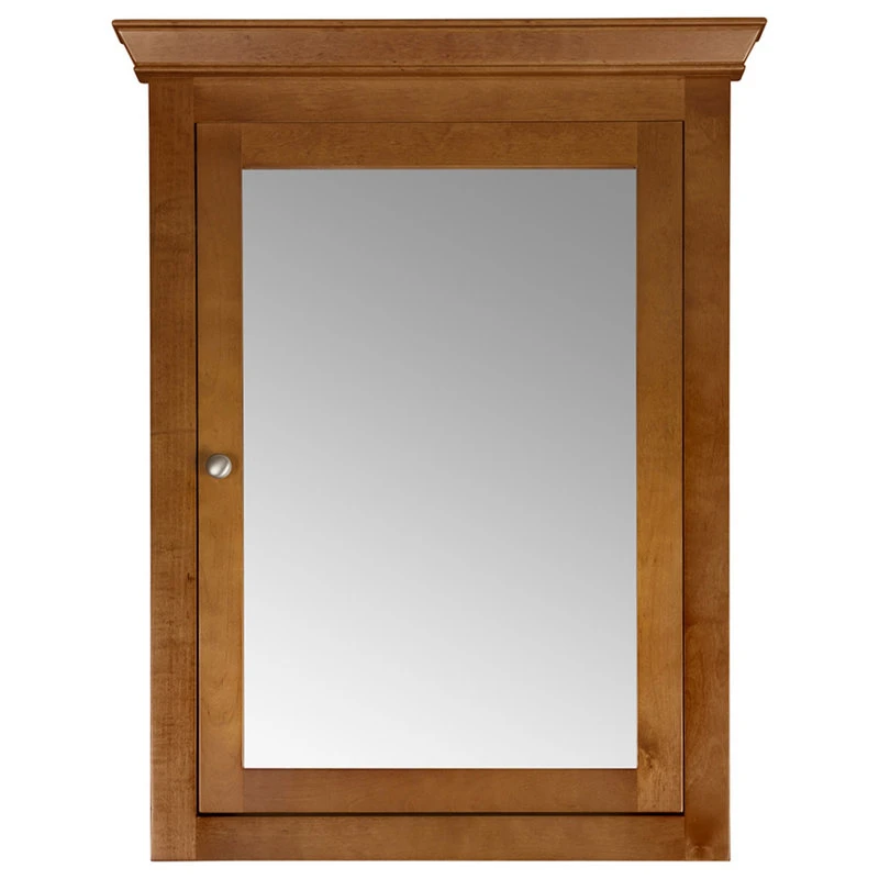 Maykke Maria 27"x35" Wood Medicine Cabinet With Mirror And Shelf, Natural Cherry 3 Maykke Maria 27"x35" Wood Medicine Cabinet With Mirror And Shelf, Natural Cherry