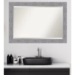 Amanti Art Bark Rustic Grey Beveled Bathroom Wall Mirror - 41 X 29 In. 16 Amanti Art Bark Rustic Grey Beveled Bathroom Wall Mirror - 41 X 29 In. -Laural Home Shop 6a61b8970ec6db5c 6187 w800 h800 b0 p0
