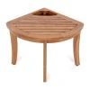 Cambridge Casual Dussi Teak Wood Corner Shower Bench Stool With Toiletries Holder