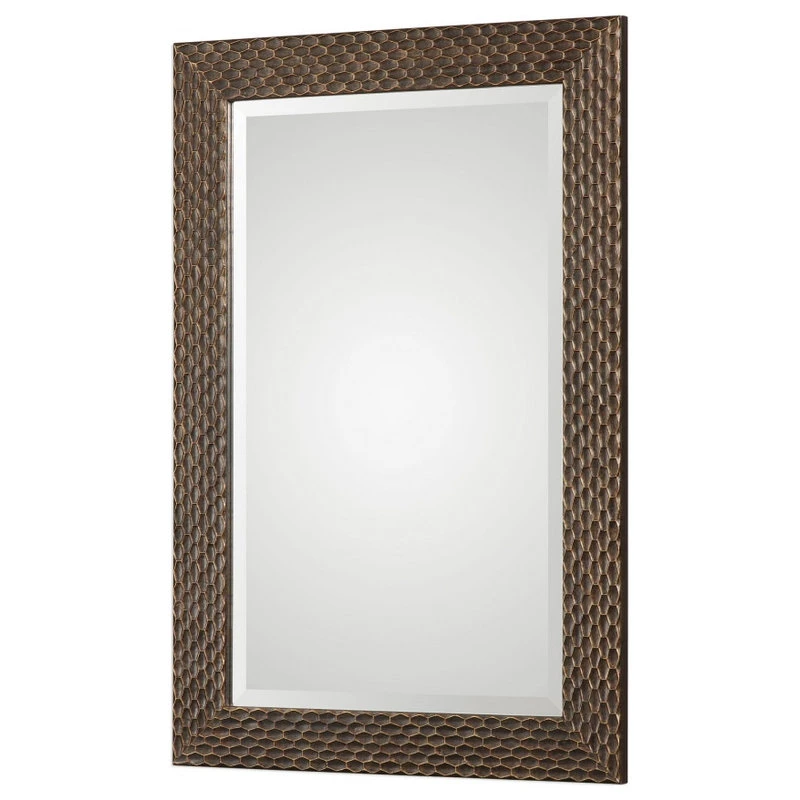 Unique Mirrors Rust Bronze With Gold Highlights Rectangular Mirror, Bathroom Mirror, 24 X 36 4 Unique Mirrors Rust Bronze With Gold Highlights Rectangular Mirror, Bathroom Mirror, 24 X 36 - Image 2