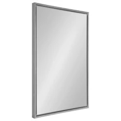 Uniek Evans Framed Floating Wall Mirror, Silver 24x36