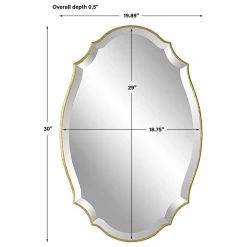 FIND Lightly Antiqued, Metallic Gold Leaf 19.89x30 Mirror -Laural Home Shop 6cb19a1d0244bb0d 6854 w800 h800 b1 p0