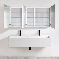 Krugg Reflections Tri-View Krugg Medicine Cabinet Recess Or Surface Mount, 60x30 15 Krugg Reflections Tri-View Krugg Medicine Cabinet Recess Or Surface Mount, 60x30 -Laural Home Shop 6d01611a01fac50e 6155 w800 h800 b0 p0