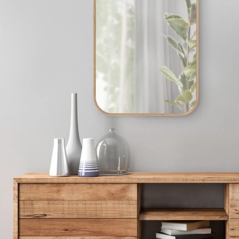 Uniek Nordlund Framed Wall Mirror, Natural 23x35 6 Uniek Nordlund Framed Wall Mirror, Natural 23x35 - Image 4