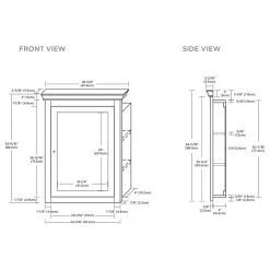 Maykke Maria 27"x35" Wood Medicine Cabinet With Mirror And Shelf, Natural Cherry 11 Maykke Maria 27"x35" Wood Medicine Cabinet With Mirror And Shelf, Natural Cherry -Laural Home Shop 6d6153990aa9a881 1595 w800 h800 b1 p0