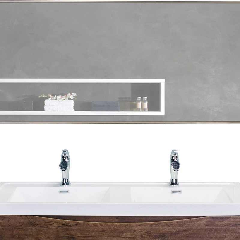 Eviva LLC Eviva Sax 57X20 Brushed Metal Frame Bathroom Wall Mirror 3 Eviva LLC Eviva Sax 57X20 Brushed Metal Frame Bathroom Wall Mirror