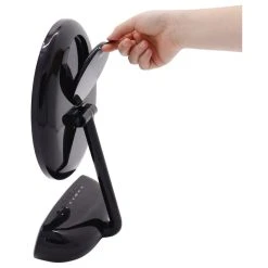 Impressions Vanity Company Melody 9-Inch Round Duotone Makeup Mirror With Bluetooth Speakers, Black -Laural Home Shop 6db116b20ec442c2 6195 w800 h800 b1 p0