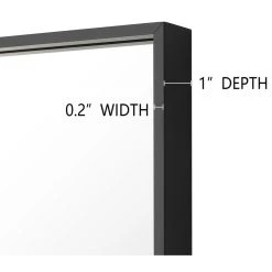 LEDEL Rectangle Framed Bathroom Vanity Mirror Accent Wall Mirror, Black, 48"w X 30"h -Laural Home Shop 6dc13bfc0332b0b6 3597 w800 h800 b1 p0