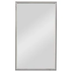 Unique Mirrors Stainless Steel Rectangular Wall Mirror, Bathroom Mirror, 18 X 30