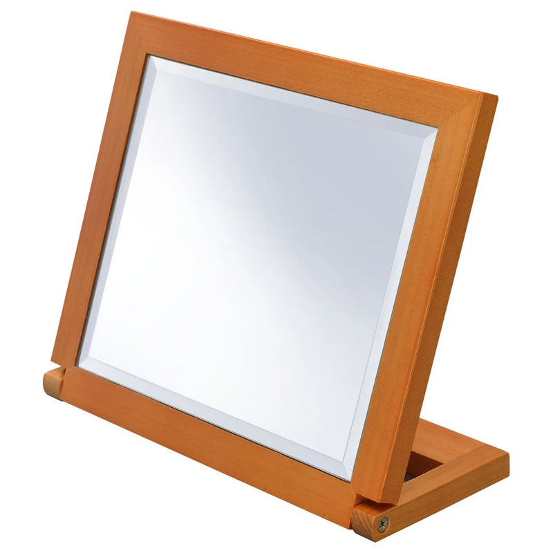 HomeRoots Walnut Finish Rectangle Adjustable Vanity Mirror 3 HomeRoots Walnut Finish Rectangle Adjustable Vanity Mirror