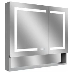 Modland Modern LED Mirror Medicine Cabinet With 3-Touch Switches, Aluminum Natural Color Oxidation -Laural Home Shop 70712b0103944761 9083 w800 h800 b1 p0