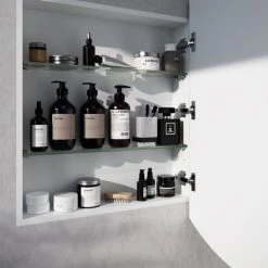 Glass Warehouse Orsa 36 In. W X 36 In. H X 4.75 In. D Medicine Cabinet In White Finish -Laural Home Shop 7091917a0320a6af 4711 w800 h800 b0 p0