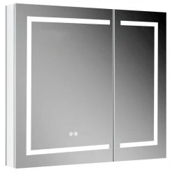 Blossom Kitchen & Bath Supply LED Medicine Cabinet With Defogger, 36x32