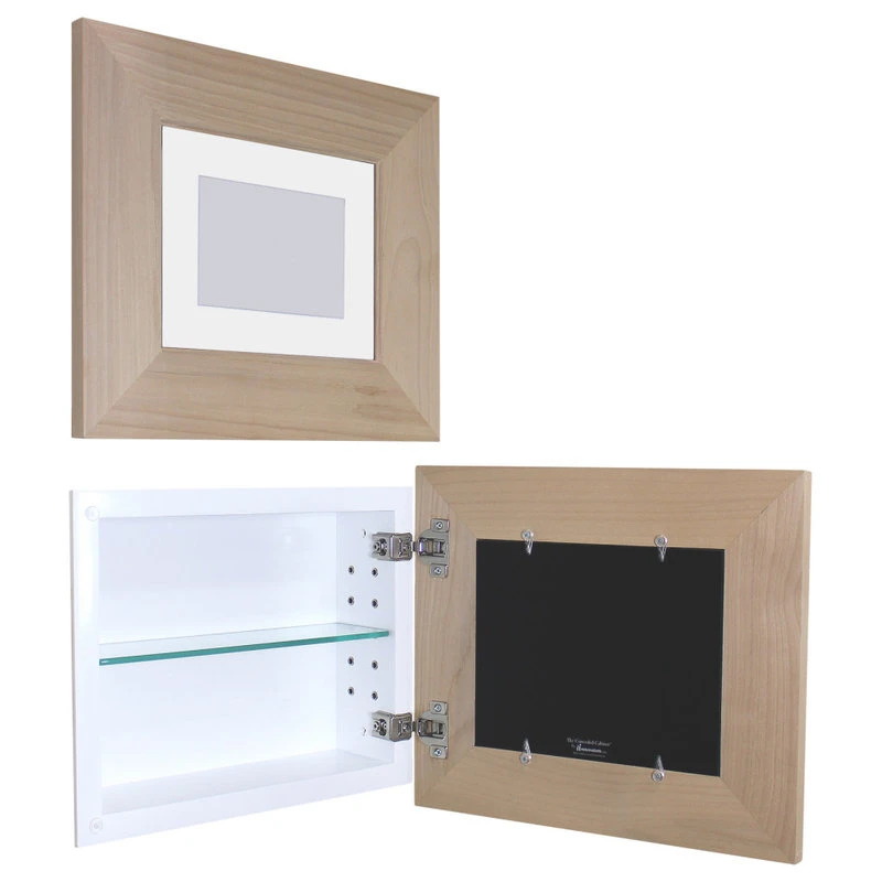 Fox Hollow Furnishings Landscape Recessed Concealed Medicine Cabinet, 14"x11", Unfinished Flat 3 Fox Hollow Furnishings Landscape Recessed Concealed Medicine Cabinet, 14"x11", Unfinished Flat