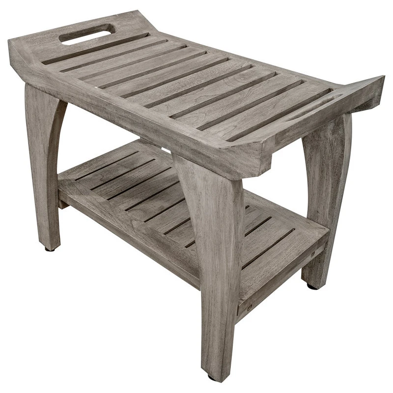 DecoTeak CoastalVogue Tranquility 24" Wide ShowerBench GR156, Gray 12 DecoTeak CoastalVogue Tranquility 24" Wide ShowerBench GR156, Gray - Image 10