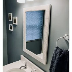 FrameMyMirror Huntington Framed Wall Mirror, White, 36"x36" -Laural Home Shop 7191ec3303ebb4f4 1969 w800 h800 b0 p0