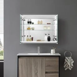 OVE Decors Neva 30" Aluminum Medicine Cabinet -Laural Home Shop 71f1057d0efe45a7 0968 w800 h800 b0 p0