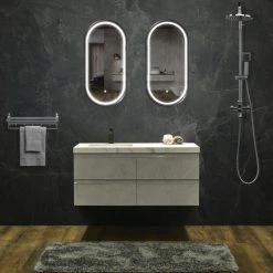 Vanity Art LLC 18" X 36" Large Lapping LED Lighted Bath Vanity Mirror, Black, 18" X 36" -Laural Home Shop 721163c902d54f33 1631 w800 h800 b0 p0