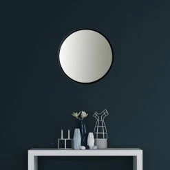 Dillon And Daria's Designs LLC Utopia Alley Wall-Mounted Bathroom Mirror, 24'', Matt Black -Laural Home Shop 72618e0301eacf7b 7000 w800 h800 b0 p0