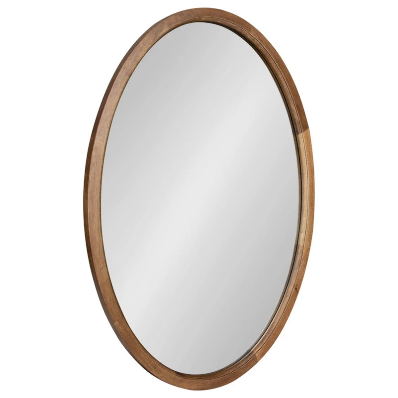 Uniek Hogan Oval Framed Wall Mirror, Rustic Brown 24x36 3 Uniek Hogan Oval Framed Wall Mirror, Rustic Brown 24x36