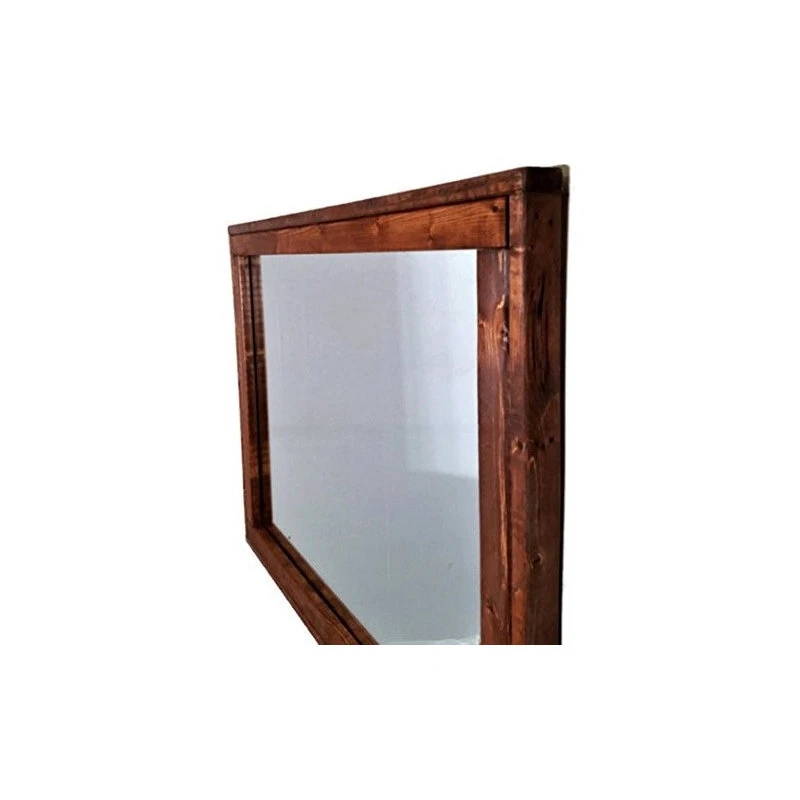 Renewed Decor And Storage Red Oak Sydney Style Vanity Mirror, Horizontally Mounted, 24"x30" 5 Renewed Decor And Storage Red Oak Sydney Style Vanity Mirror, Horizontally Mounted, 24"x30" - Image 3