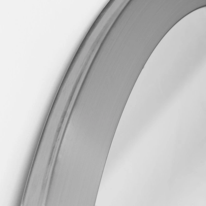 Head West, Inc. Head West Brushed Nickel Stainless Steel Oval Beveled Vanity Mirror - 23x29 8 Head West, Inc. Head West Brushed Nickel Stainless Steel Oval Beveled Vanity Mirror - 23x29 - Image 6