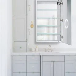 Krugg Reflections USA 24x42 Recessed Or Surface Mount Medicine Cabinet 4 Shelves, LED, Right -Laural Home Shop 72b16a3c0e6bcddd 4269 w800 h800 b0 p0