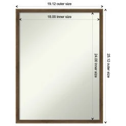 Amanti Art Lucie Light Bronze Non-Beveled Wood Bathroom Wall Mirror - 19 X 25 In. -Laural Home Shop 7301ad6302bddddd 6149 w800 h800 b1 p0