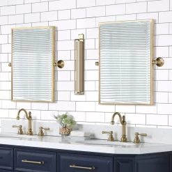 Water Creation Water-Creation Empire 18"x24" In. Metal Rectangular Mirror In Satin Gold PVD 10 Water Creation Water-Creation Empire 18"x24" In. Metal Rectangular Mirror In Satin Gold PVD -Laural Home Shop 73713e100ef25aaf 8221 w800 h800 b0 p0