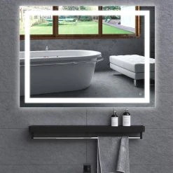 KINWELL LED Lighted Bathroom Mirror With Defogger And Dimmer, 32"x40" 11 KINWELL LED Lighted Bathroom Mirror With Defogger And Dimmer, 32"x40" -Laural Home Shop 73a1519001386ba2 7395 w800 h800 b0 p0