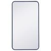 Elegant Furniture & Lighting Elegant Decor Evermore 20x36" Soft Corner Metal Rectangular Mirror In Blue -Laural Home Shop 73c14b8903997bfd 1355 w800 h800 b1 p0