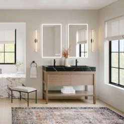 Blossom Kitchen & Bath Supply Fogless, Dimmable, Color Temperature Adjustable LED Mirror, 21x36 -Laural Home Shop 73c1f04b03d0280b 9637 w800 h800 b0 p0