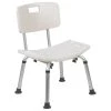 Flash Furniture Hercules Adjustable Plastic Bath And Shower Chair In White