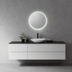 Altair Dimora Round Frameless Modern Bathroom/Vanity LED Lighted Wall Mirror, 24" 14 Altair Dimora Round Frameless Modern Bathroom/Vanity LED Lighted Wall Mirror, 24" -Laural Home Shop 7461f9ce02860f2a 8109 w800 h800 b0 p0